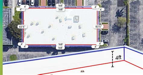 parapet wall thickness measuring equipment|roof parapet measurement.